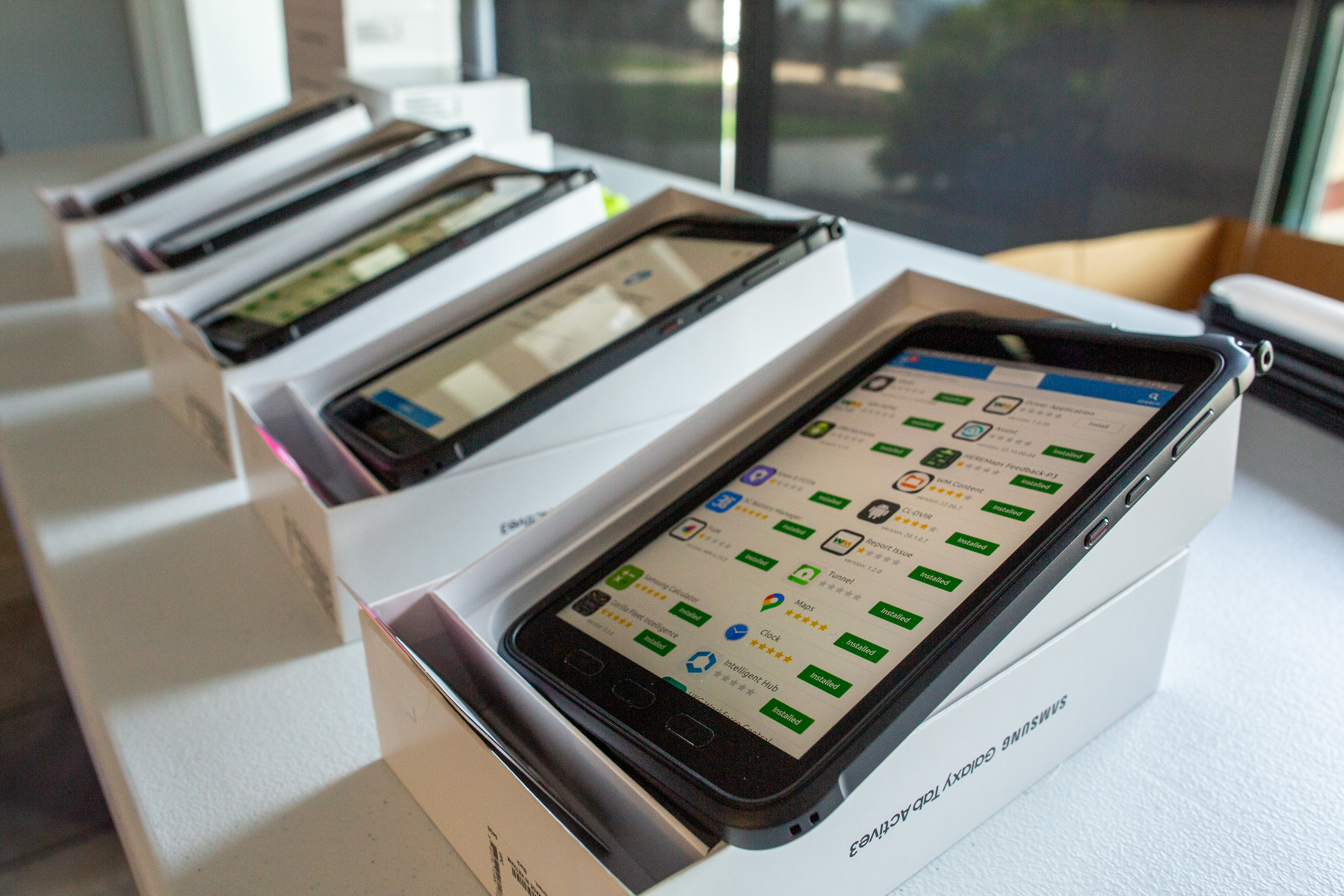 Business tablet and phone deployment setup for enterprise connectivity